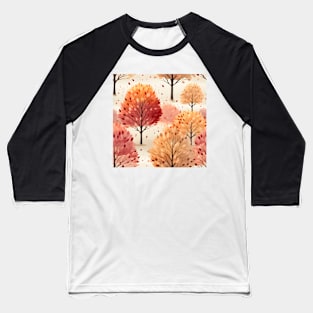 Autumn Leaves Pattern 18 Baseball T-Shirt